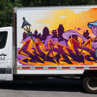 Hachem art's truck that I did for Mural festival, part 1