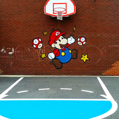 Décor Mario Bros pour l'école Henri Bourrassa