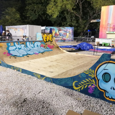 Decor for the Monster Music skate ramp
at Basel House,
Art basel, Miami 2022